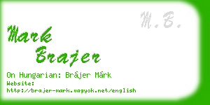 mark brajer business card